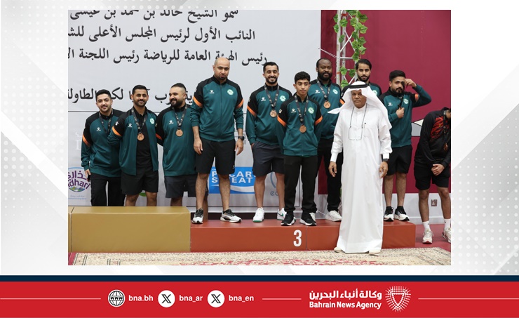 عيسى بن علي يشهد حفل ختام بطولة أندية غرب آسيا لكرة الطاولة للرجال والسيدات